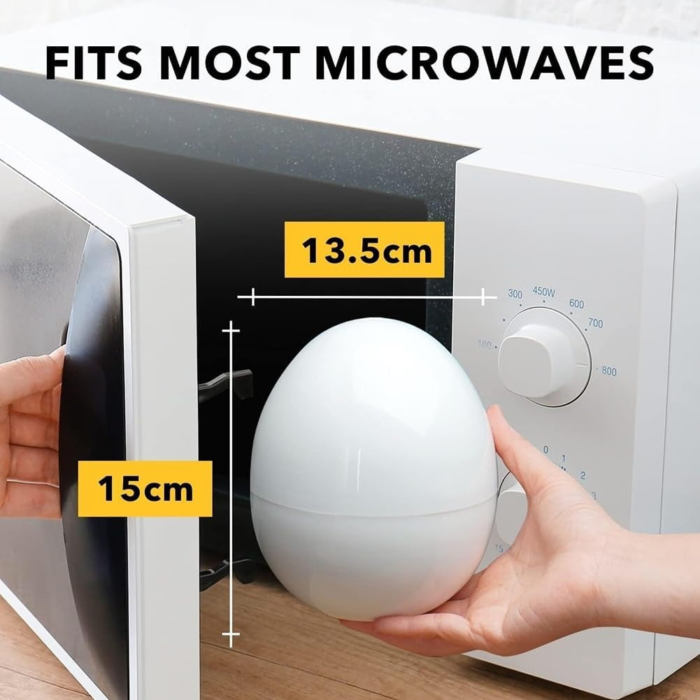 4-Egg Microwave Boiler – Quick Cooker for Perfect Soft or Hard-Boiled Eggs with Built-In Easy Shell Remover