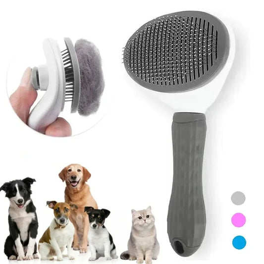 Self-cleaning Pet Hair Remove Comb Cat Slicker Brush Pet Hair Removal Comb For Cats Grooming Brushes Dogmbs Cat Accessories
