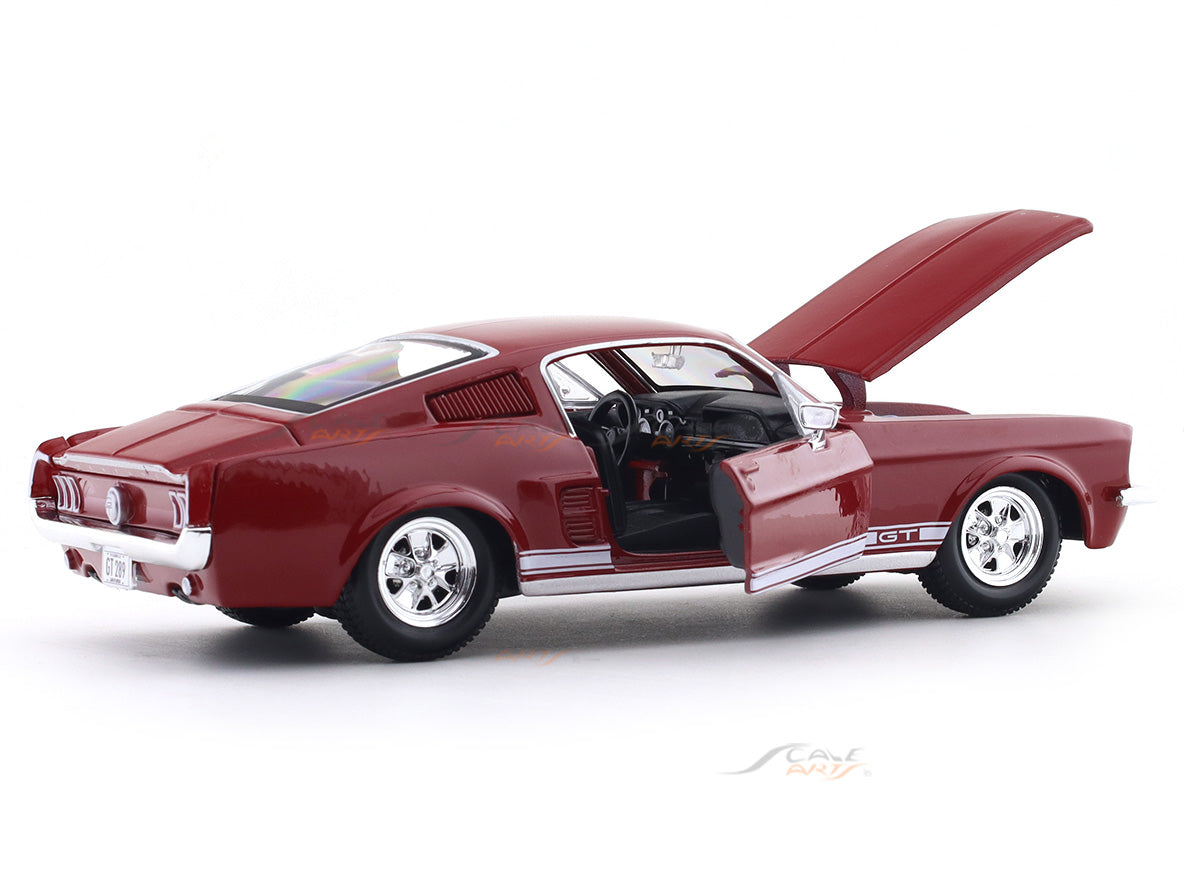 1967 Ford Mustang GT Acrylic Case 1:24 Bburago Licensed Diecast Scale Model Car Collectible
