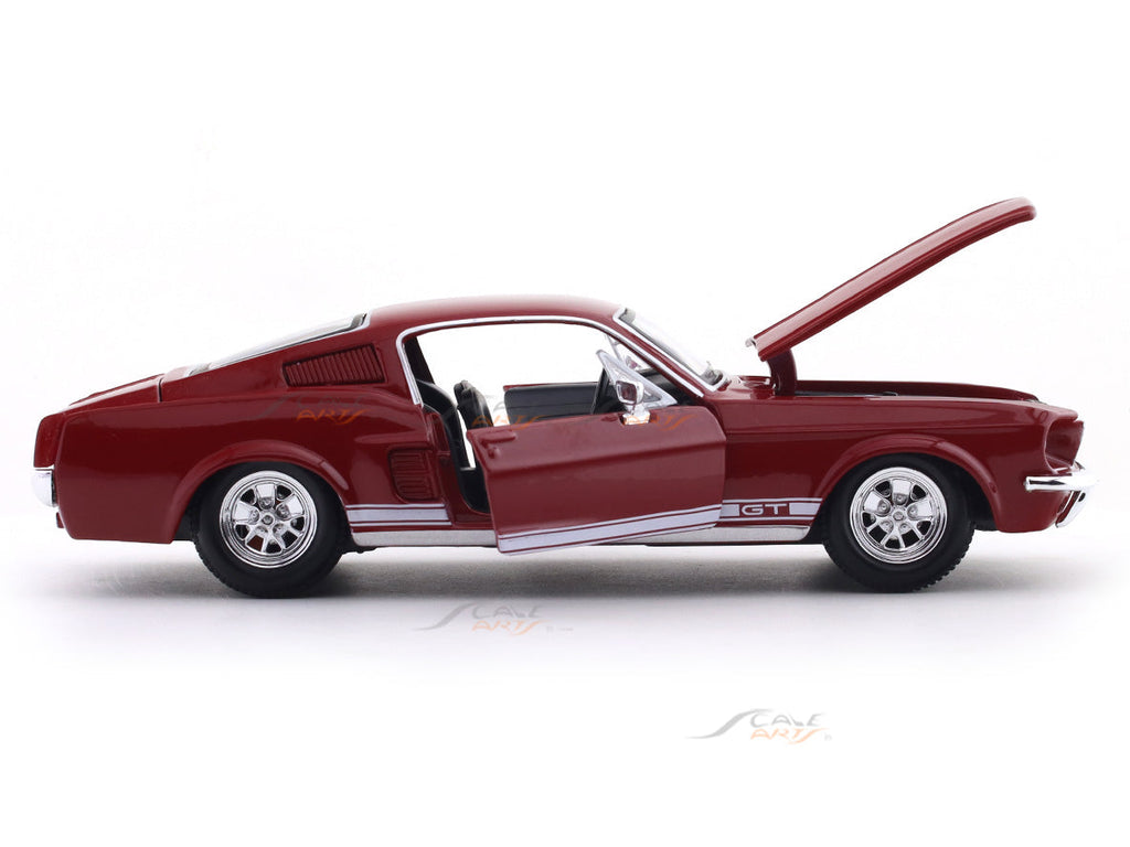 1967 Ford Mustang GT Acrylic Case 1:24 Bburago Licensed Diecast Scale Model Car Collectible