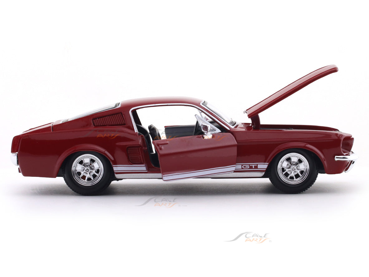 1967 Ford Mustang GT Acrylic Case 1:24 Bburago Licensed Diecast Scale Model Car Collectible