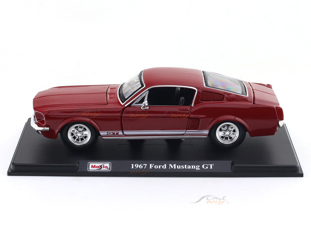 1967 Ford Mustang GT Acrylic Case 1:24 Bburago Licensed Diecast Scale Model Car Collectible