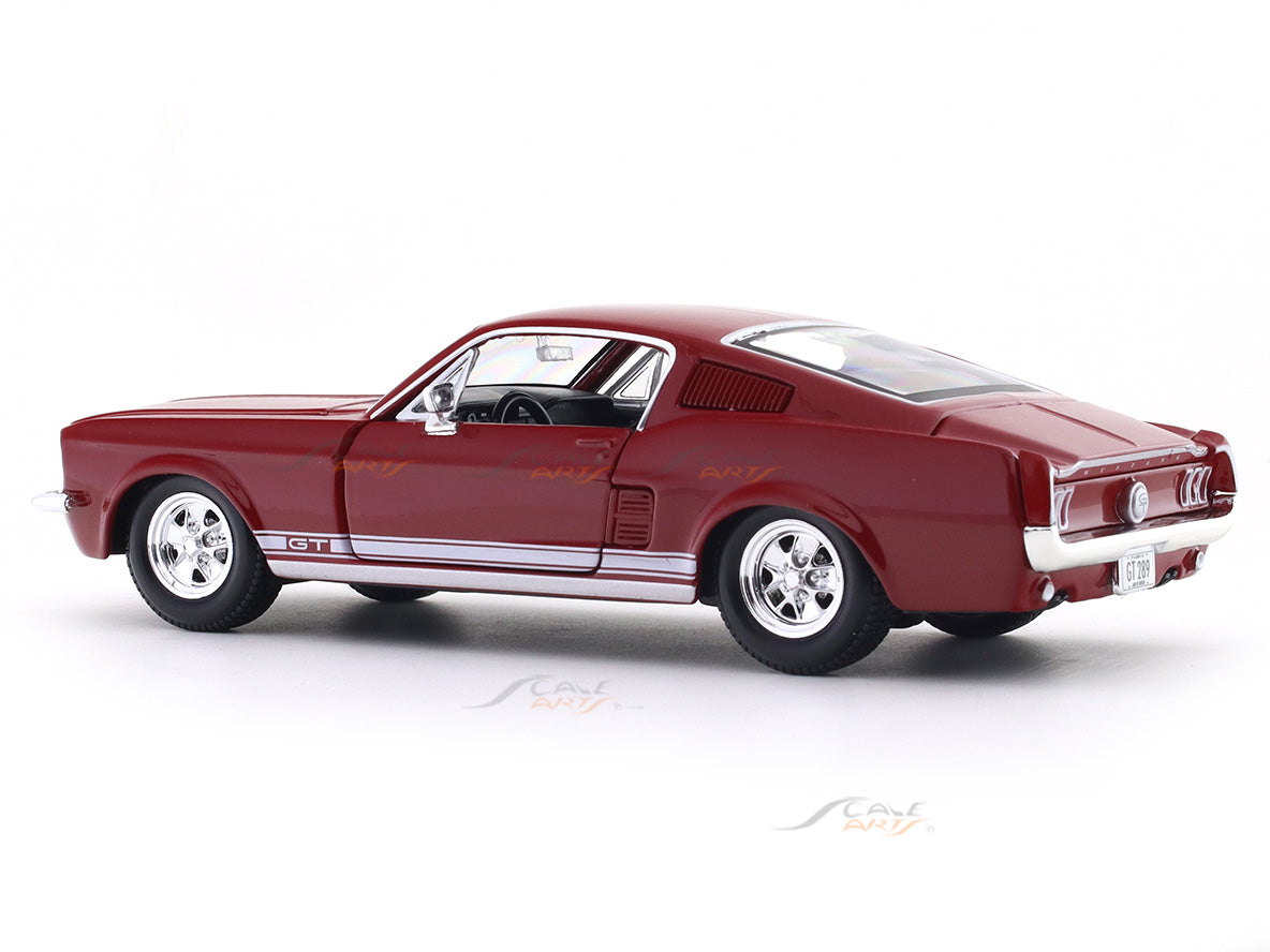 1967 Ford Mustang GT Acrylic Case 1:24 Bburago Licensed Diecast Scale Model Car Collectible