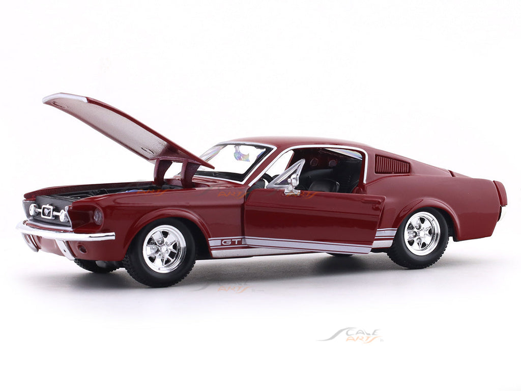 1967 Ford Mustang GT Acrylic Case 1:24 Bburago Licensed Diecast Scale Model Car Collectible