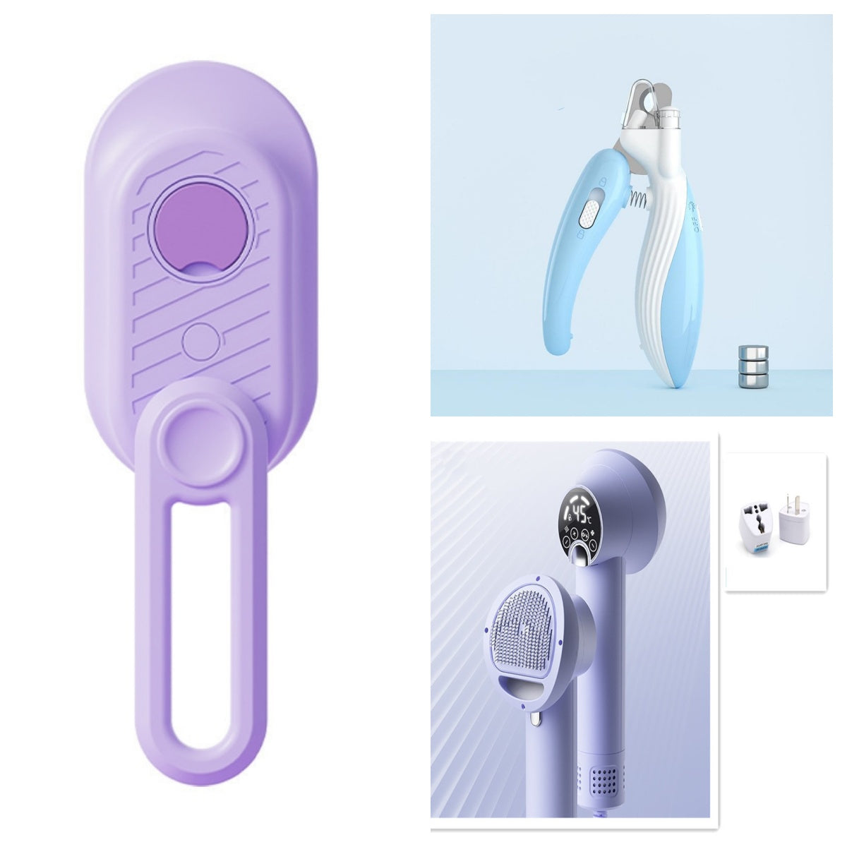 Pet Nail Clippers With LED Electric Nail Grinder for Both Cats & Dogs