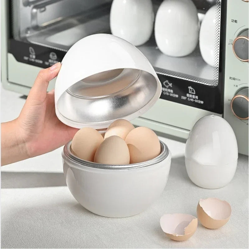 4-Egg Microwave Boiler – Quick Cooker for Perfect Soft or Hard-Boiled Eggs with Built-In Easy Shell Remover