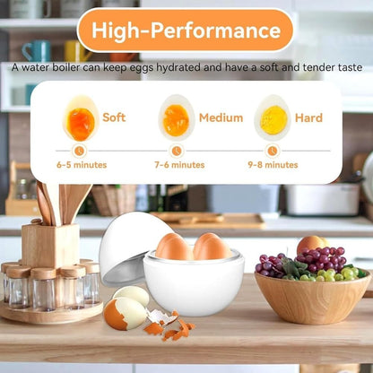 4-Egg Microwave Boiler – Quick Cooker for Perfect Soft or Hard-Boiled Eggs with Built-In Easy Shell Remover