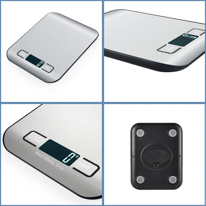 Kitchen Scale LCD Display Stainless Steel Electronic Scales Home Jewelry Food Snacks Weighing Baking Tools
