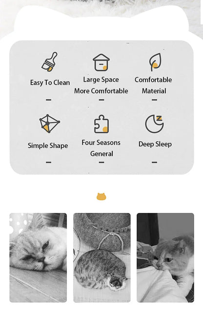 “Cozy Cat Bed House – Soft Warm Pet Cave for Indoor Cats & Kittens”