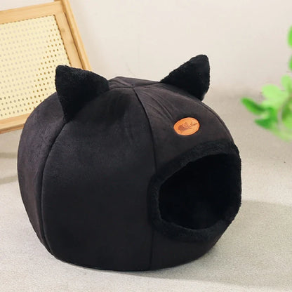 “Cozy Cat Bed House – Soft Warm Pet Cave for Indoor Cats & Kittens”