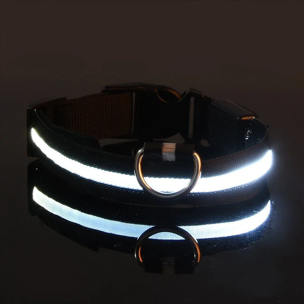 NYLON LED FLASHING COLLAR FOR DOGS