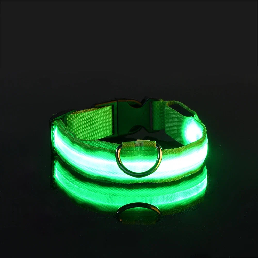 NYLON LED FLASHING COLLAR FOR DOGS