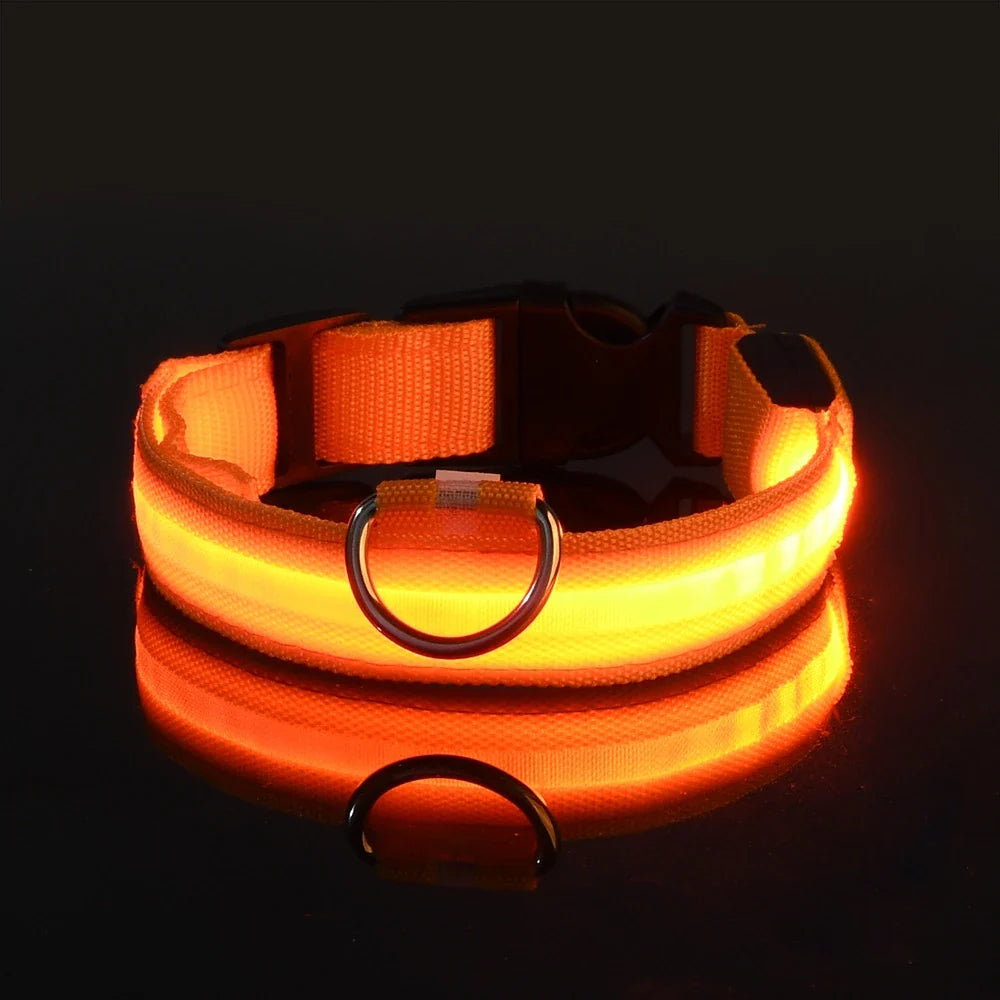 NYLON LED FLASHING COLLAR FOR DOGS