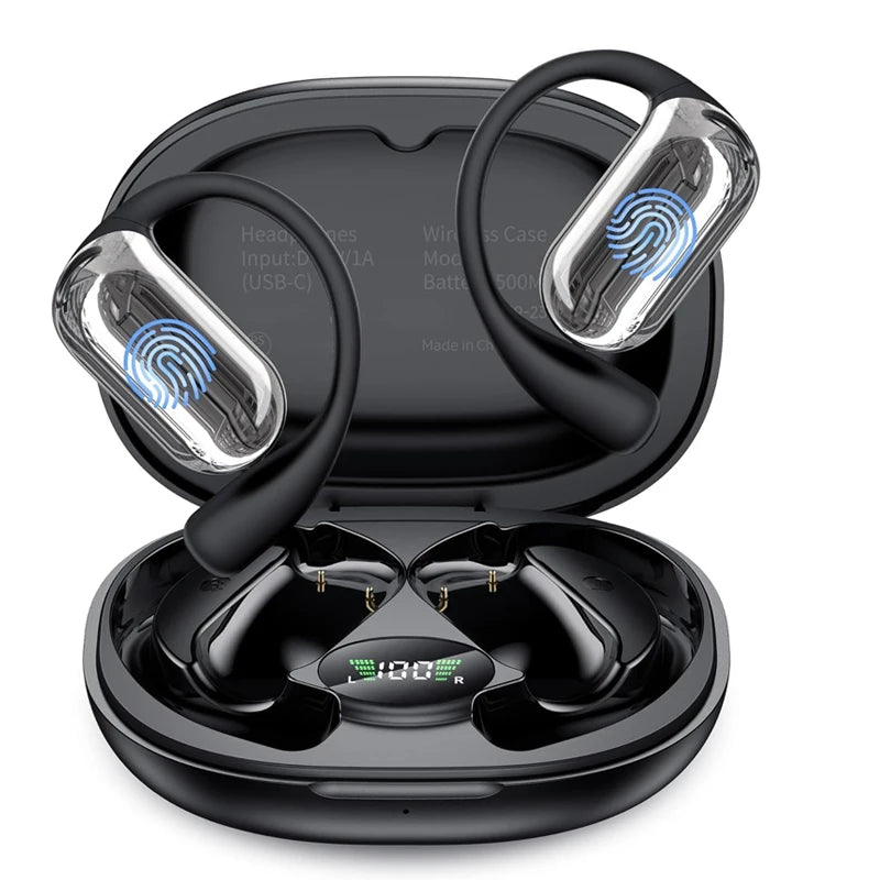 AI Translation Earbuds BT 5.4 Headphones Translator with 144 Languages OWS Real-Time Earphones Ear Buds for Travel Business