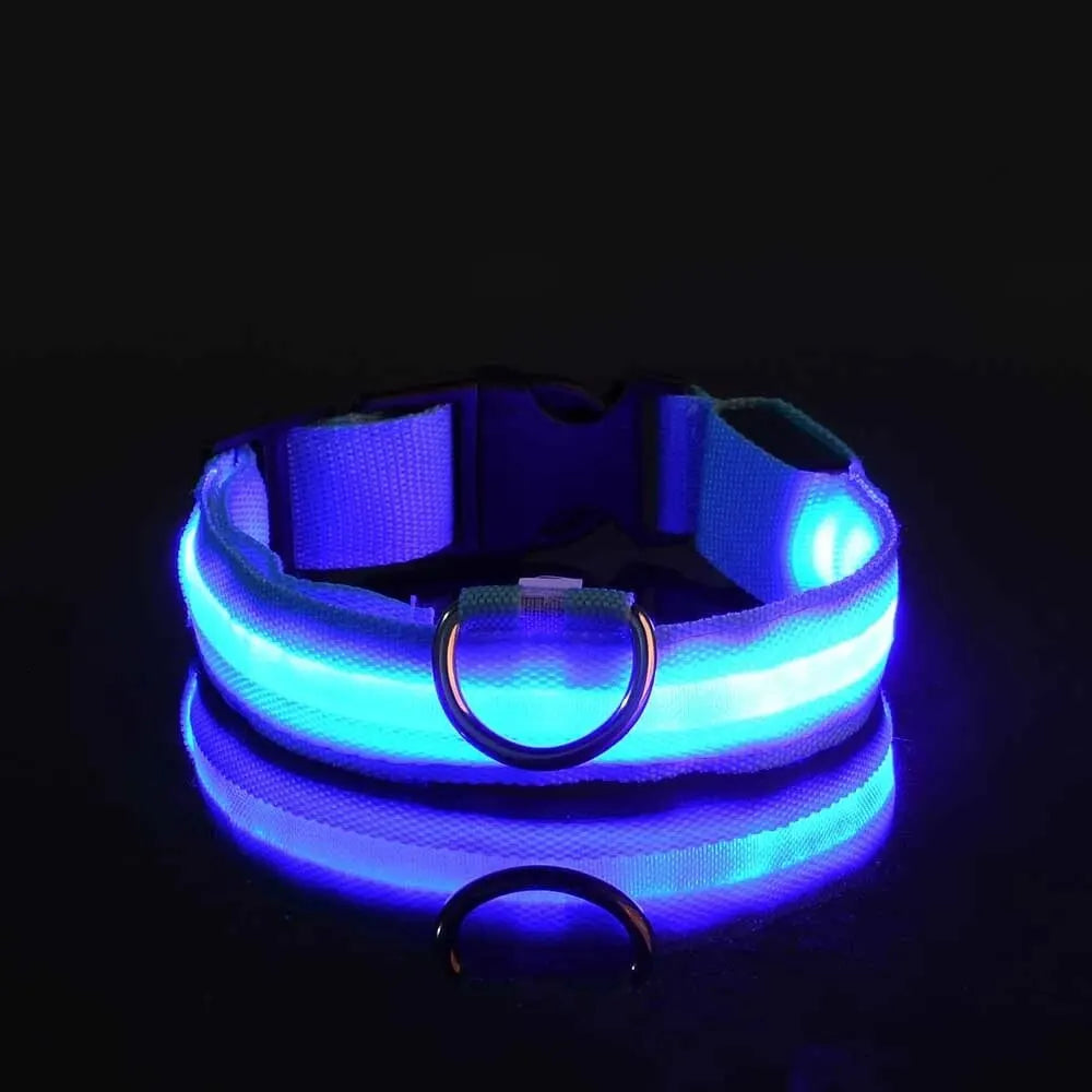 NYLON LED FLASHING COLLAR FOR DOGS
