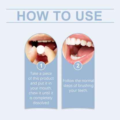Chewable Toothpaste Tablets Remove Stains Brightening Teeth Gums Mint Flavor Travel Friendly Fresh Breath Solid Dental Tablets