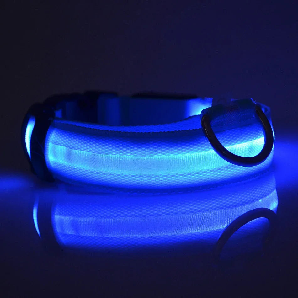 NYLON LED FLASHING COLLAR FOR DOGS
