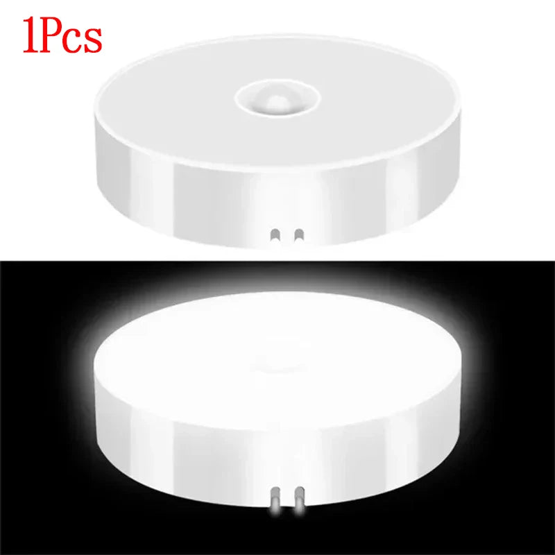 PIR Motion Sensor LED Night Light USB Rechargeable Night Lamp For Kitchen Cabinet Wardrobe Lamp Staircase Wireless Closet Light