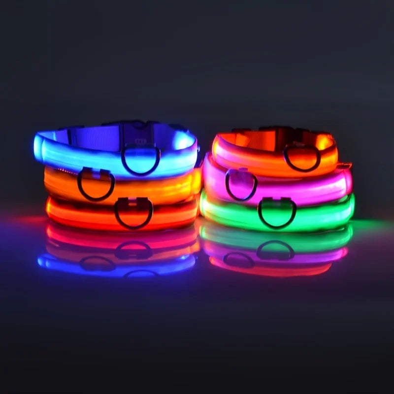 NYLON LED FLASHING COLLAR FOR DOGS