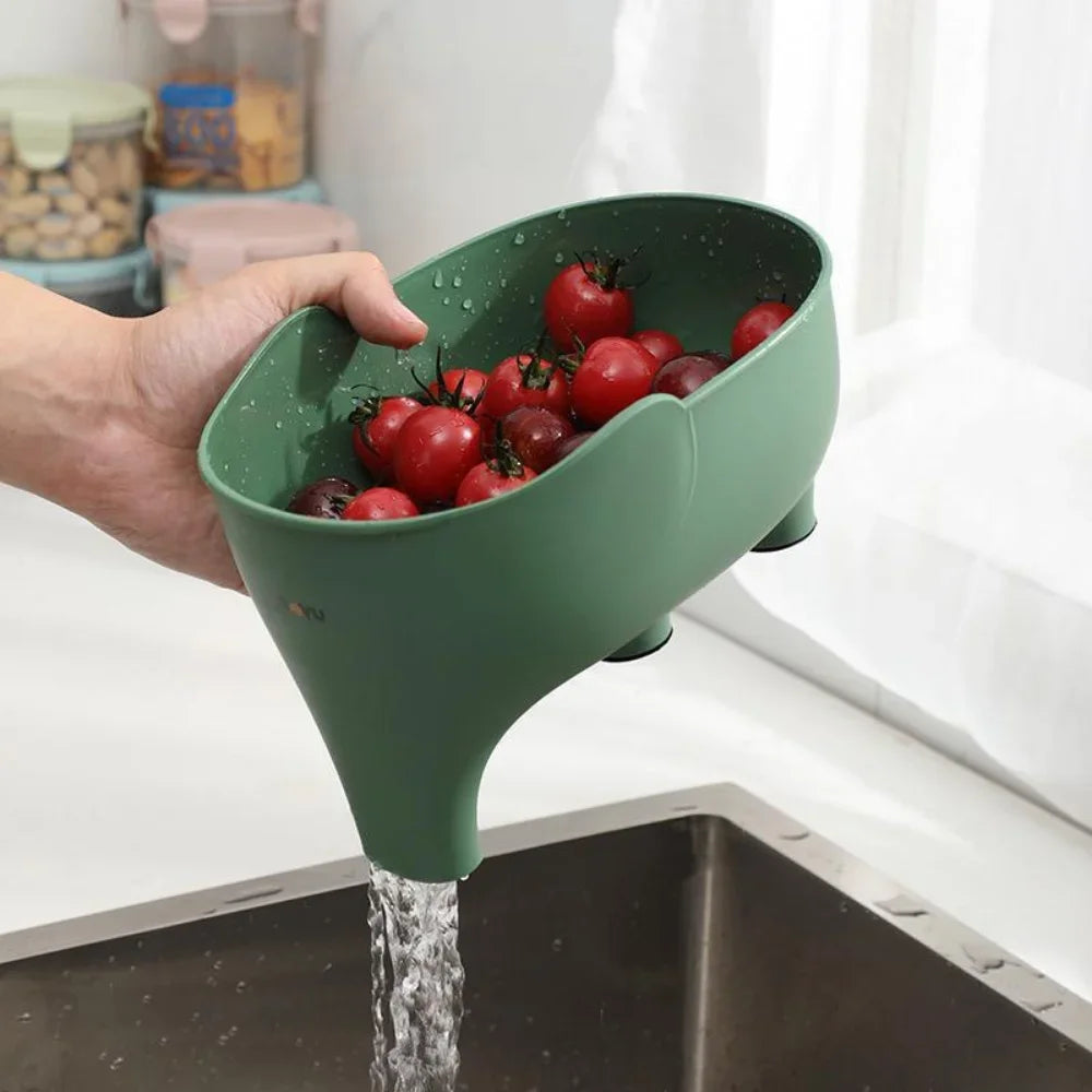 🐘 Elegant Elephant Sink Strainer &amp; Hanging Drain Basket — Stylish Kitchen Organizer for Washing, Draining &amp; Storage