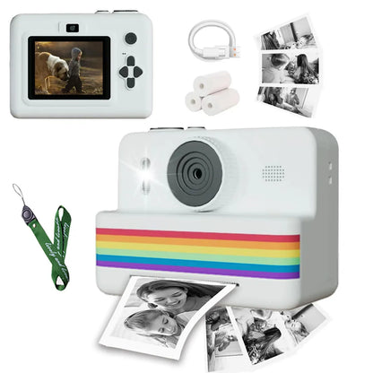Kids Instant Print Camera with Mini Thermal Photo Printer 2.8" HD Video Camera Toy