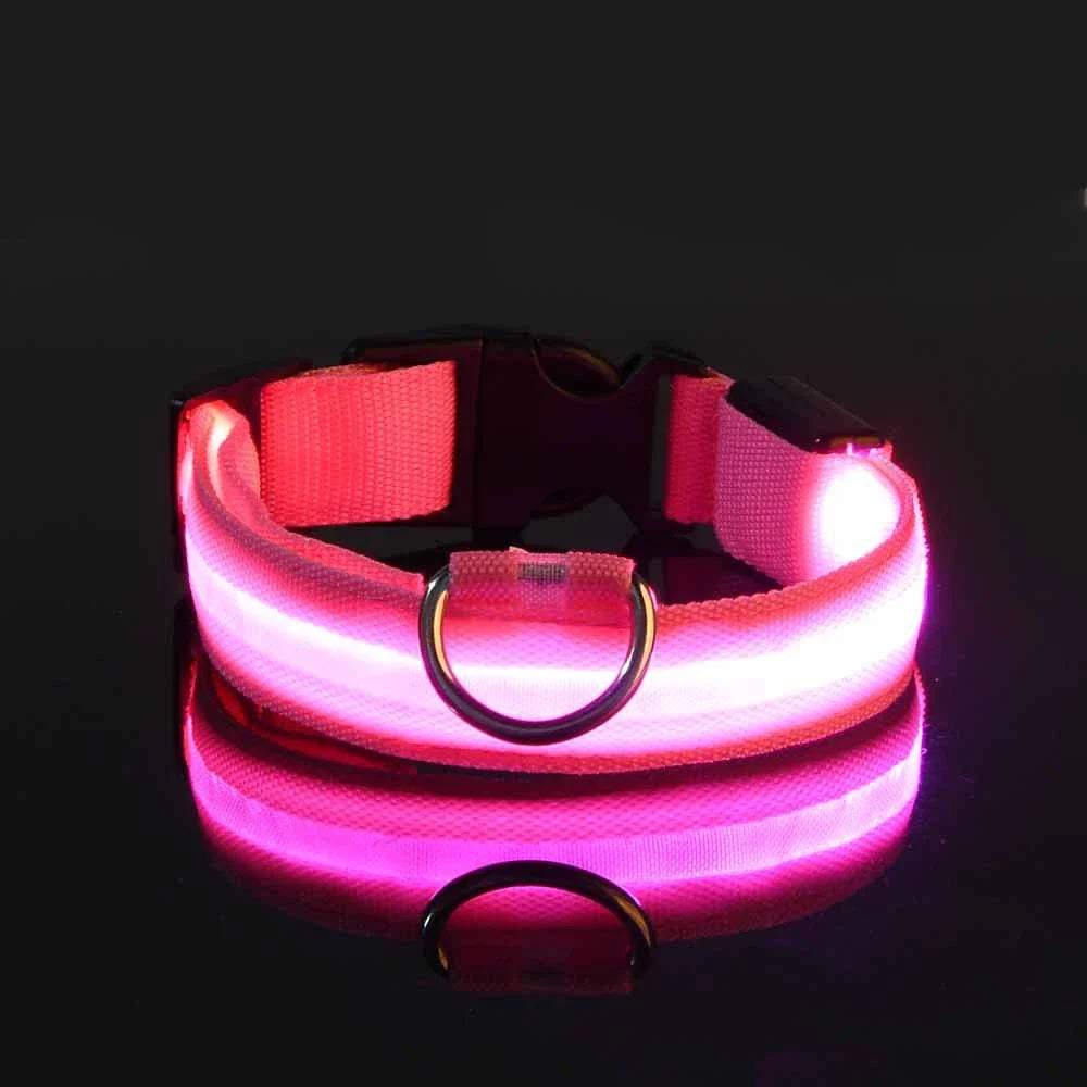 NYLON LED FLASHING COLLAR FOR DOGS