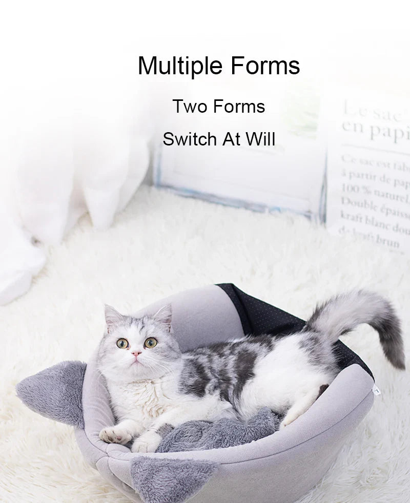 “Cozy Cat Bed House – Soft Warm Pet Cave for Indoor Cats & Kittens”
