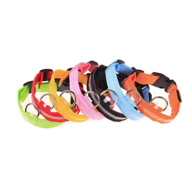 NYLON LED FLASHING COLLAR FOR DOGS