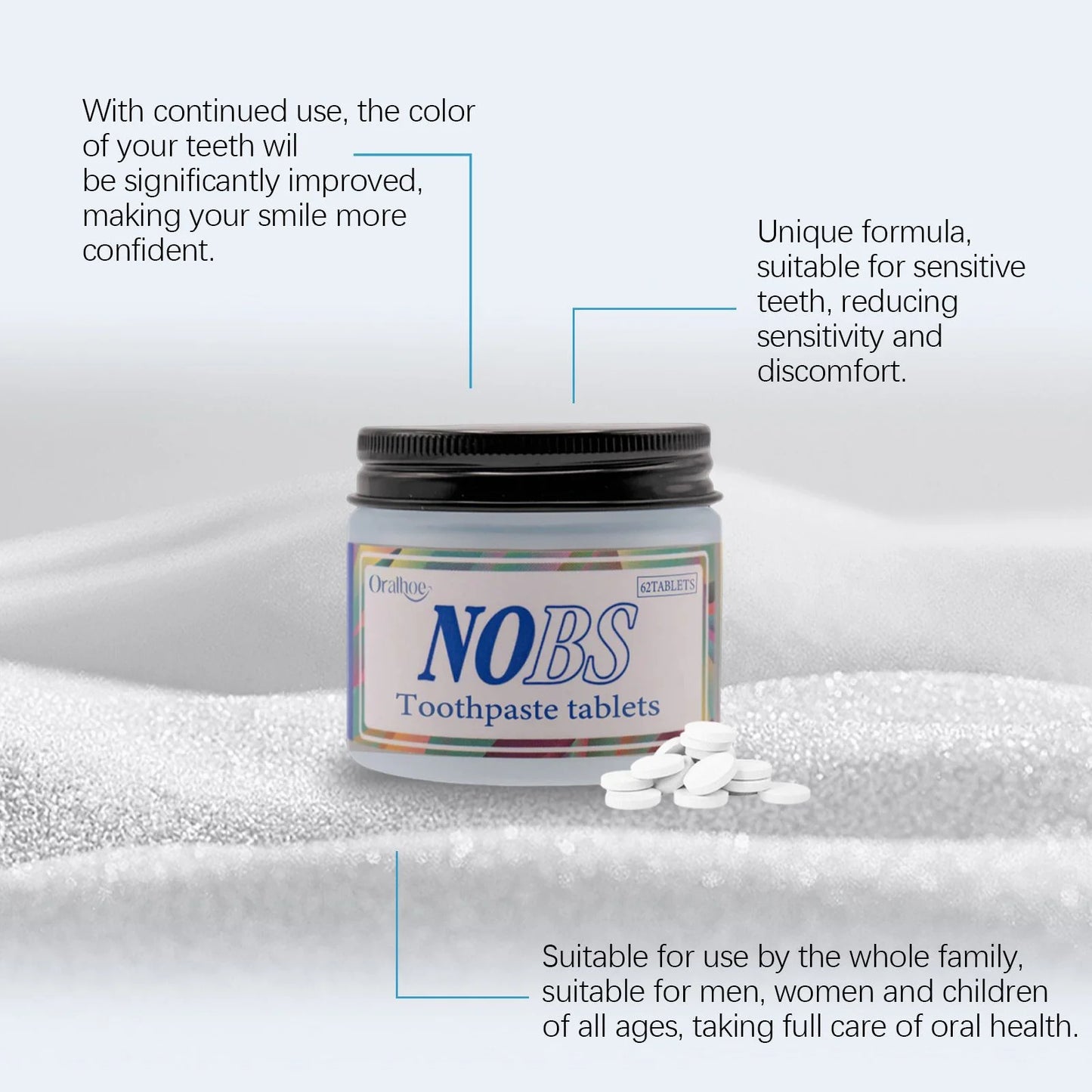 Chewable Toothpaste Tablets Remove Stains Brightening Teeth Gums Mint Flavor Travel Friendly Fresh Breath Solid Dental Tablets