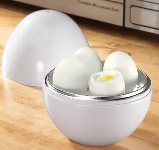 4-Egg Microwave Boiler – Quick Cooker for Perfect Soft or Hard-Boiled Eggs with Built-In Easy Shell Remover