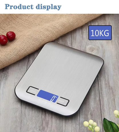 Kitchen Scale LCD Display Stainless Steel Electronic Scales Home Jewelry Food Snacks Weighing Baking Tools