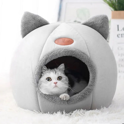 “Cozy Cat Bed House – Soft Warm Pet Cave for Indoor Cats & Kittens”