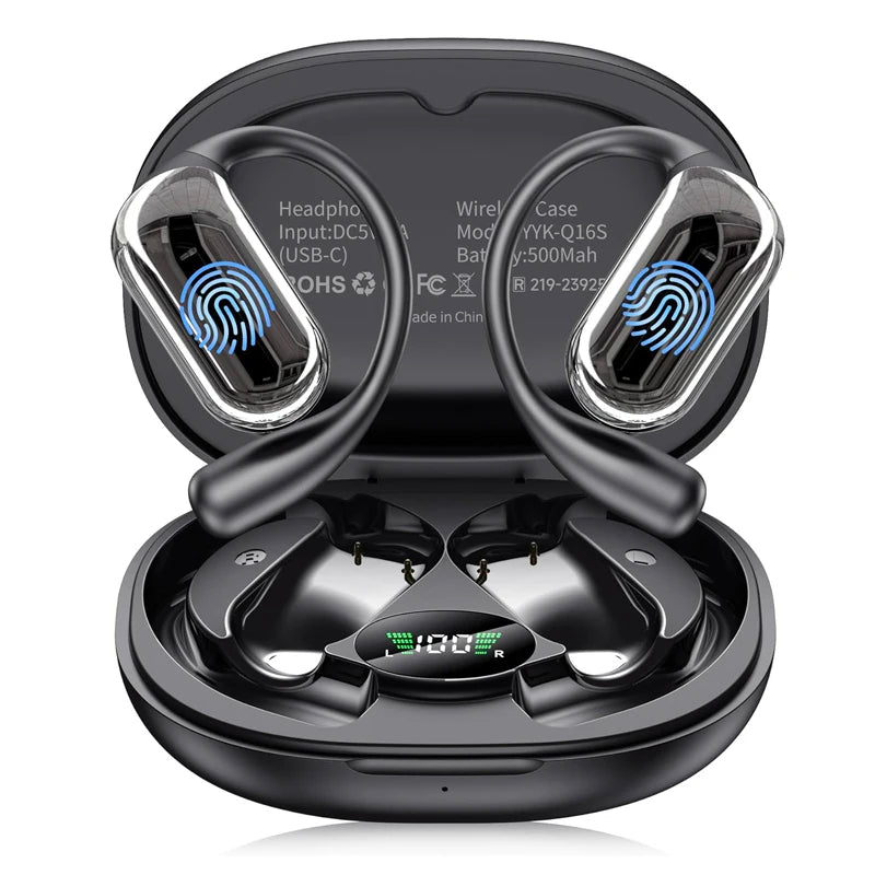 AI Translation Earbuds BT 5.4 Headphones Translator with 144 Languages OWS Real-Time Earphones Ear Buds for Travel Business