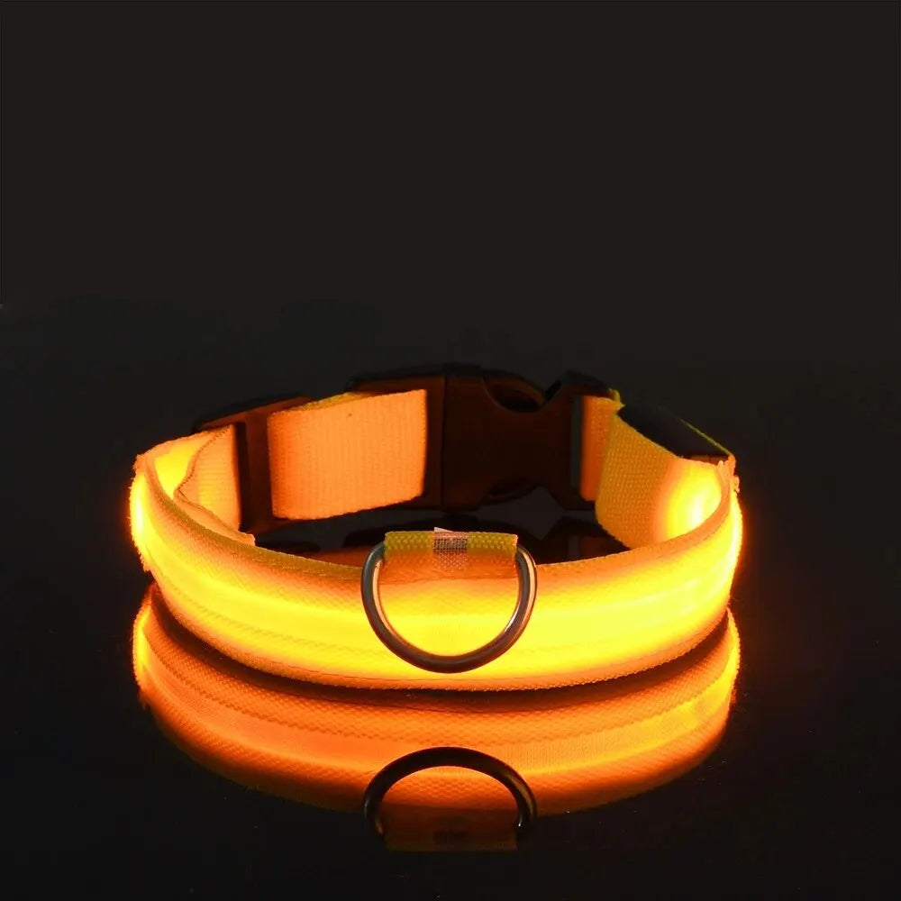 NYLON LED FLASHING COLLAR FOR DOGS